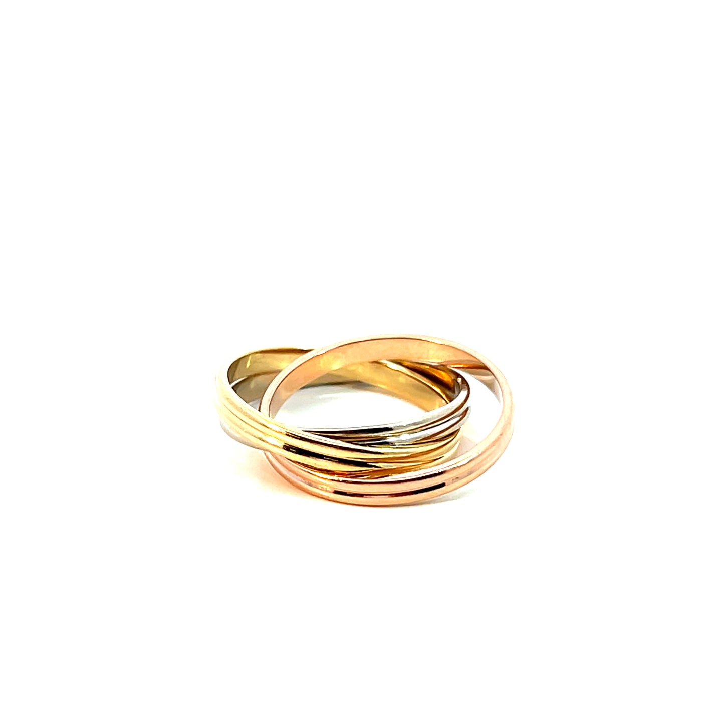 Ring Tricolor 750 / 18 Karat 3-reihig Gr. 58 Nr. 6033