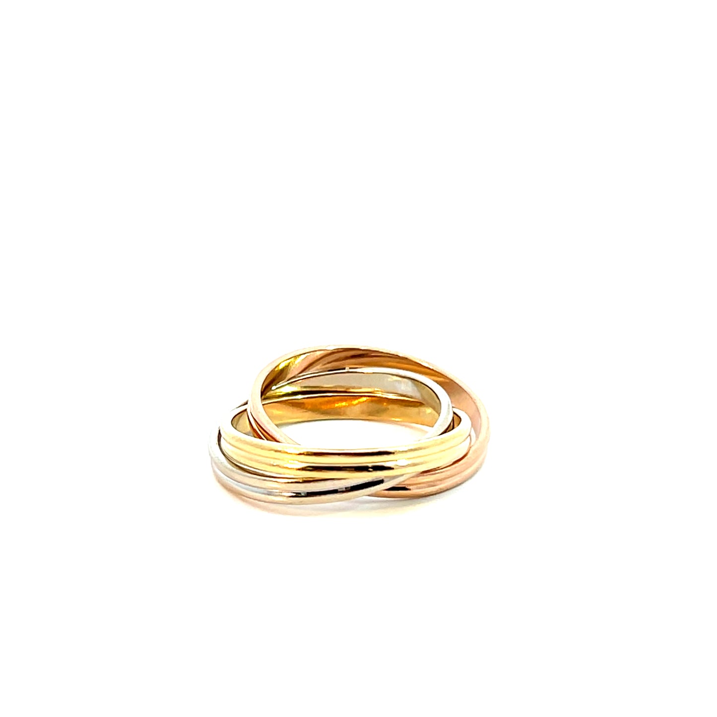 Ring Tricolor 750 / 18 Karat 3-reihig Gr. 58 Nr. 6033