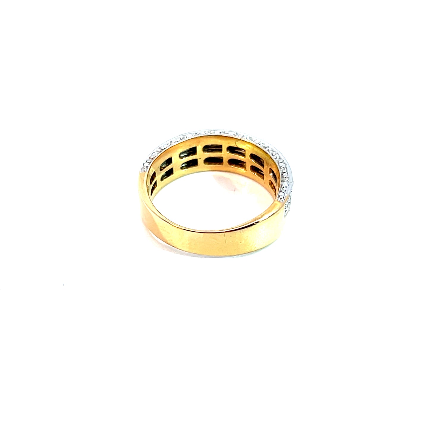 Ring Bicolor 750 / 18 Karat mit Diam. 0,02ct Gr. 54 Nr. 6045