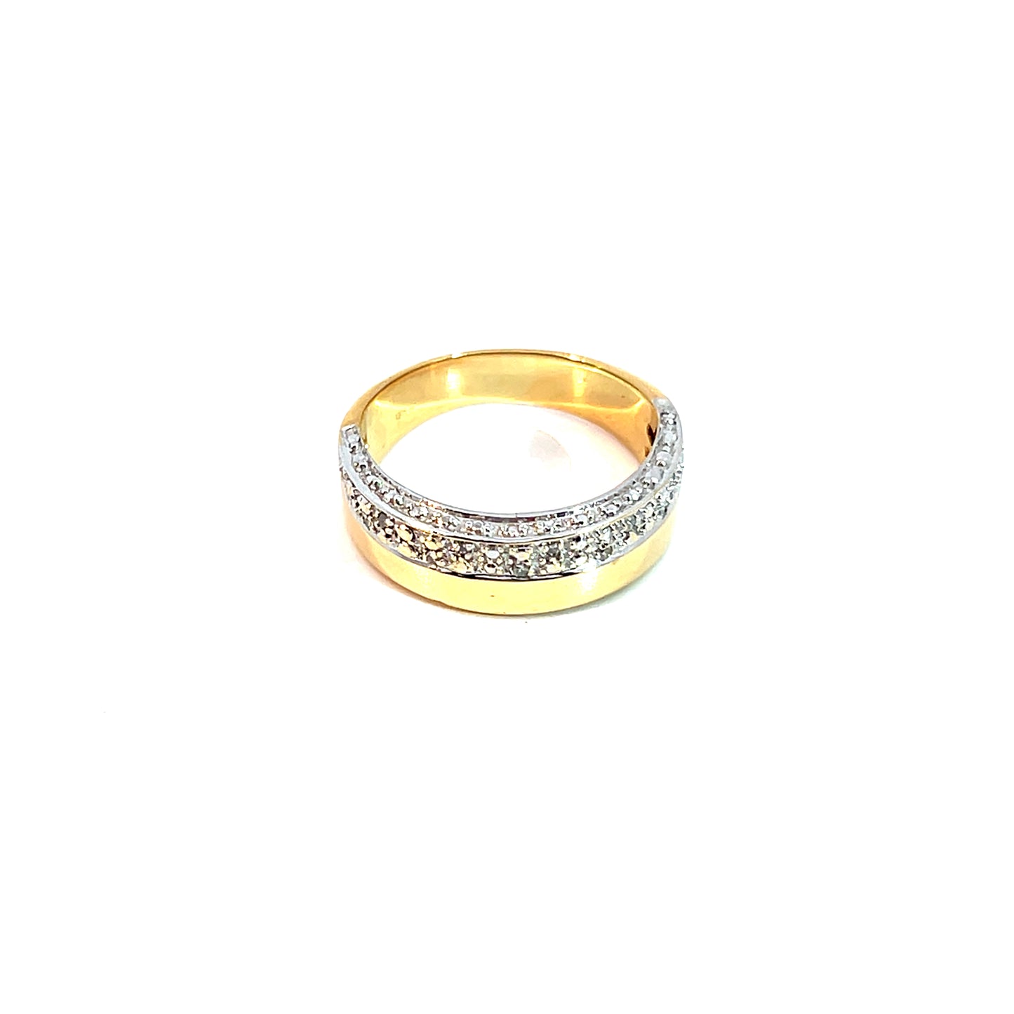 Ring Bicolor 750 / 18 Karat mit Diam. 0,02ct Gr. 54 Nr. 6045