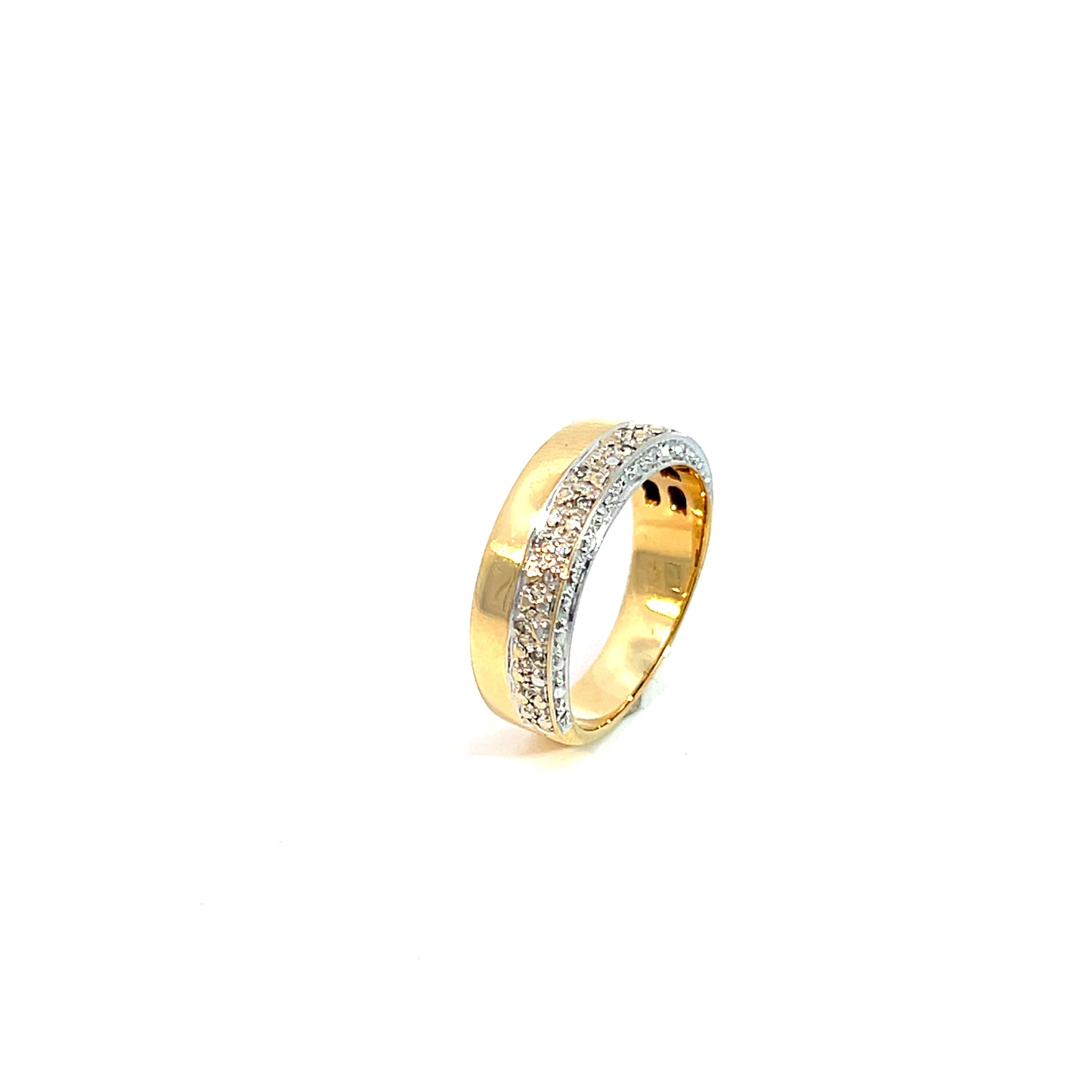 Ring Bicolor 750 / 18 Karat mit Diam. 0,02ct Gr. 54 Nr. 6045