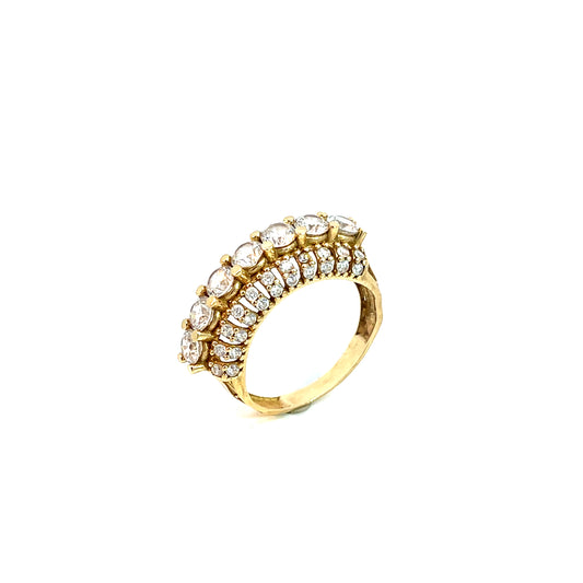 Ring Gelbgold 585 / 14 Karat Zirkonia Gr. 57 Nr. 6061