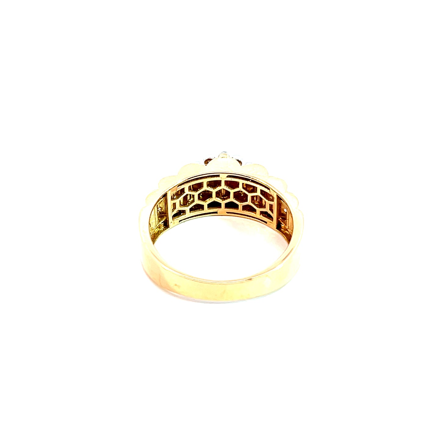 Ring Bicolor 585 / 14 Karat Zirkonia Gr. 62 Nr. 6073