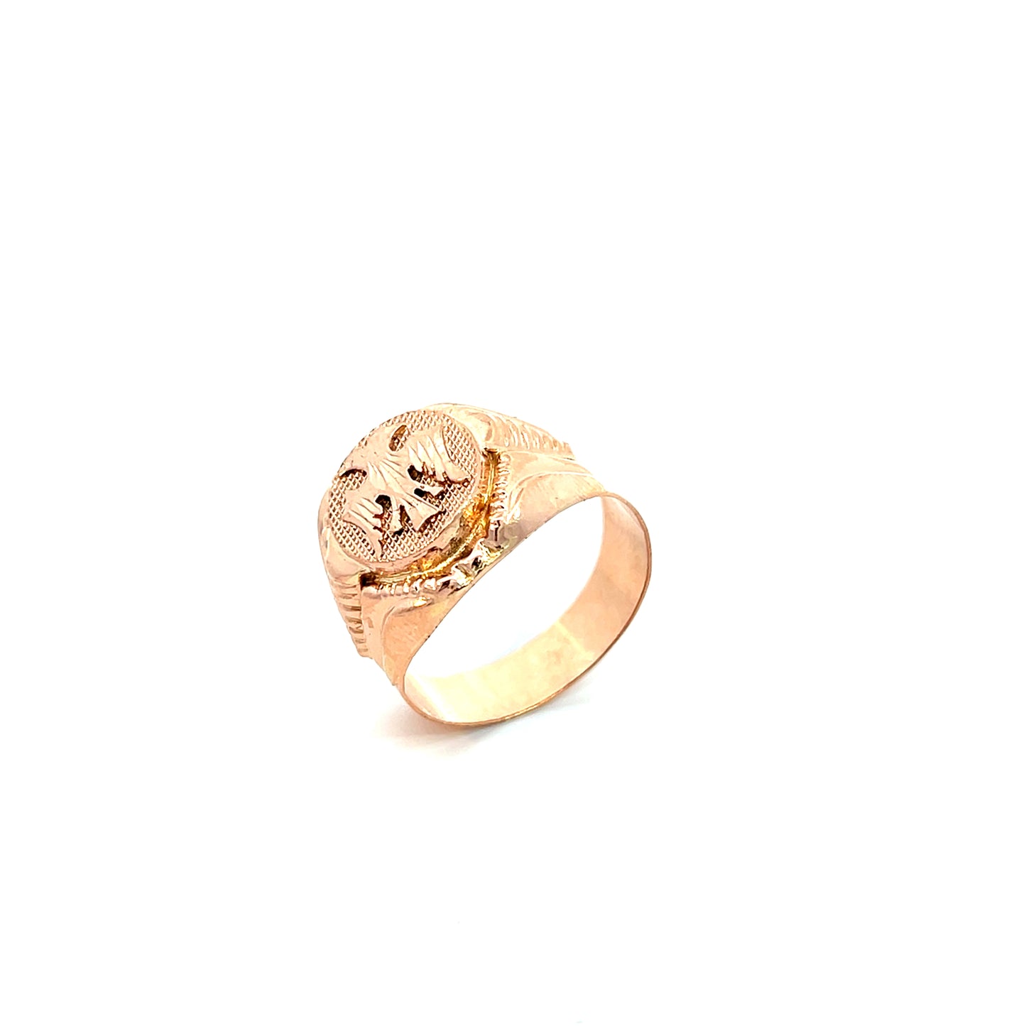 Herrenring Roségold 585 / 14 Karat Gr. 69 Nr. 6095