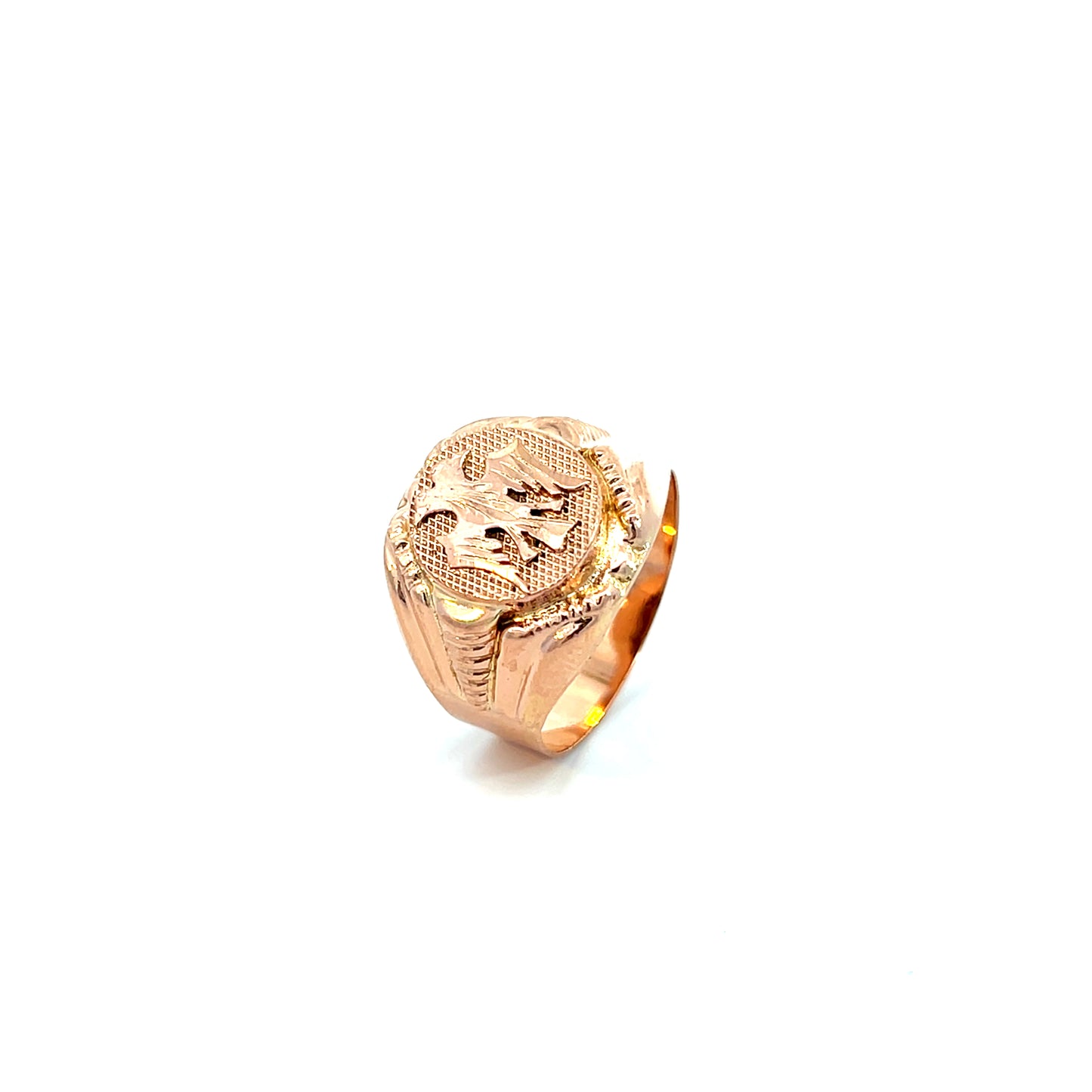 Herrenring Roségold 585 / 14 Karat Gr. 69 Nr. 6095