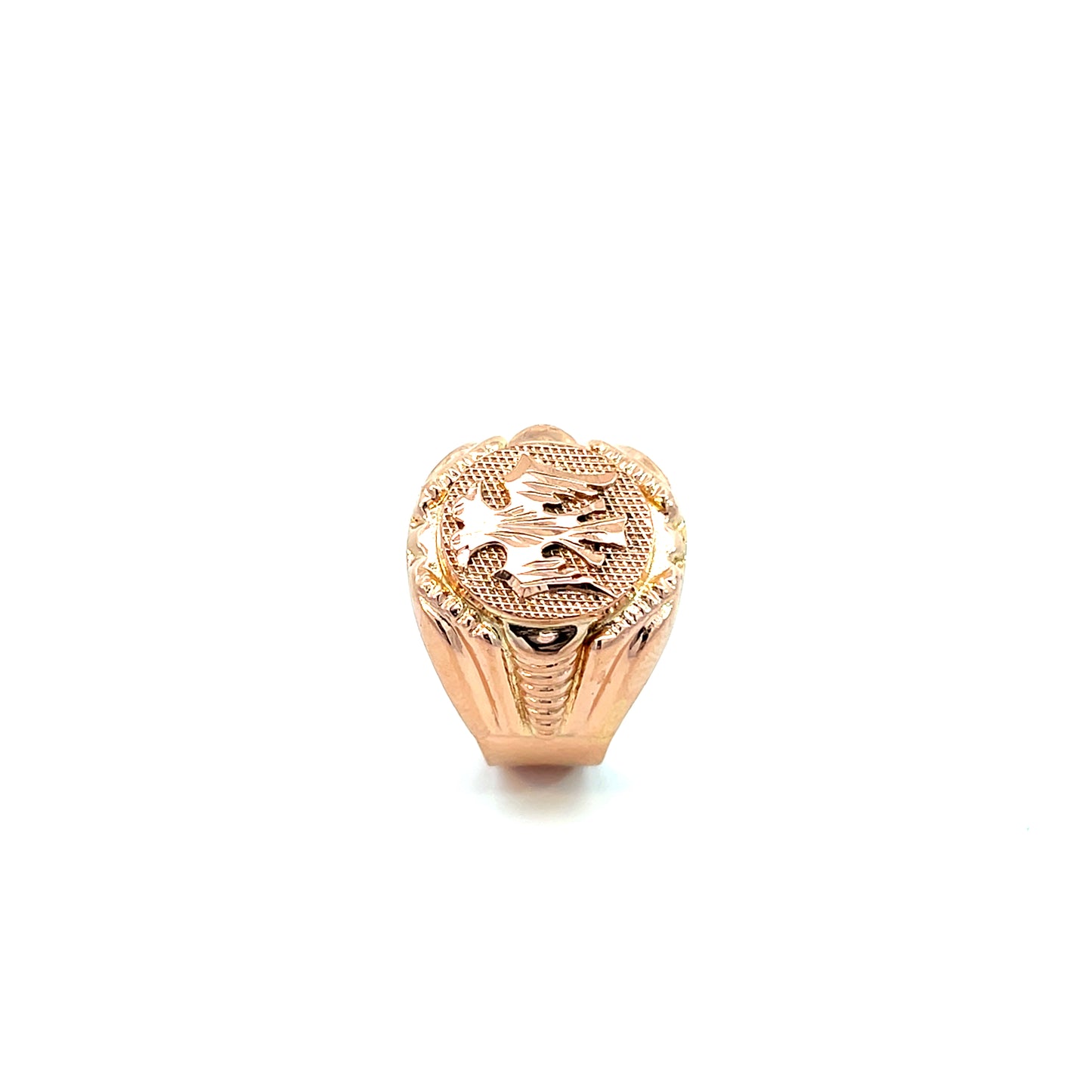 Herrenring Roségold 585 / 14 Karat Gr. 69 Nr. 6095