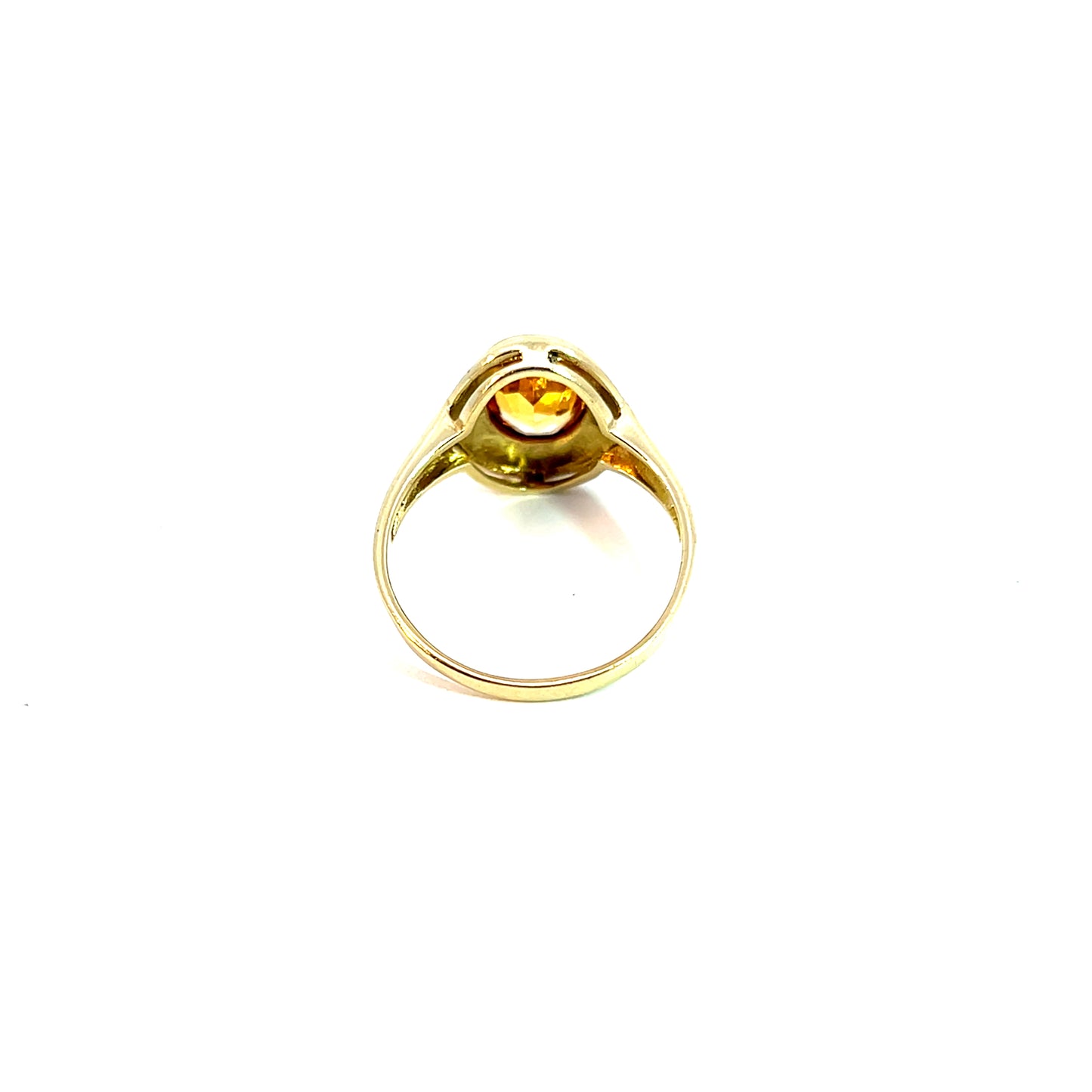 Ring Gelbgold 333 / 8 Karat mit gelbem Farbstein Gr. 56 Nr. 6096