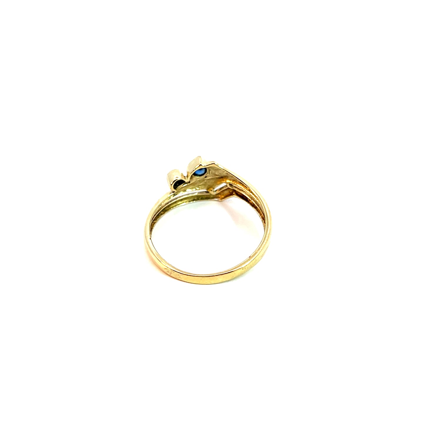 Ring Gelbgold 585 / 14 Karat mit Saphir & Diam. Gr. 56 Nr. 6098