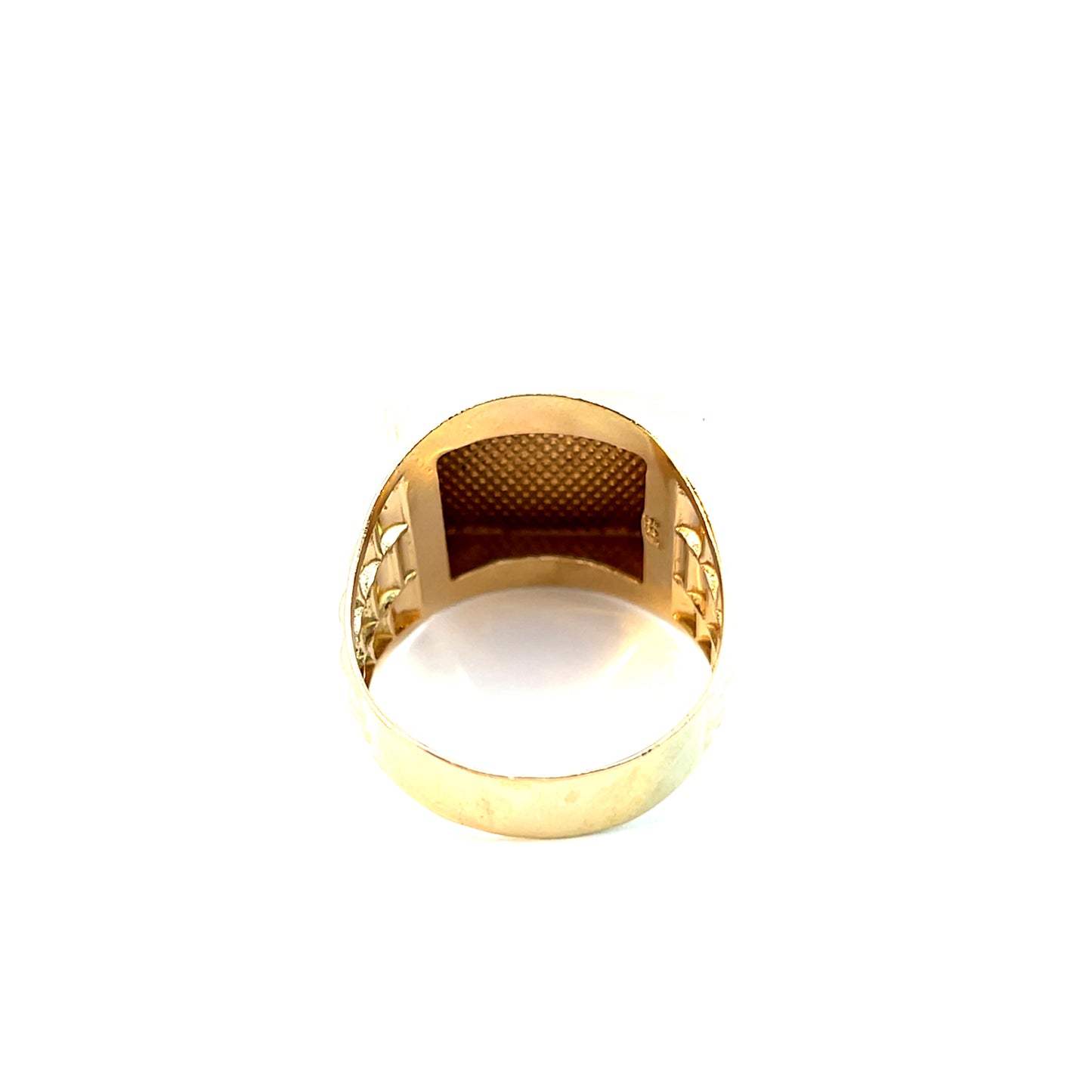 Herrenring Gelbgold 585 / 14 Karat Mercedes Gr.68 Nr. 6104