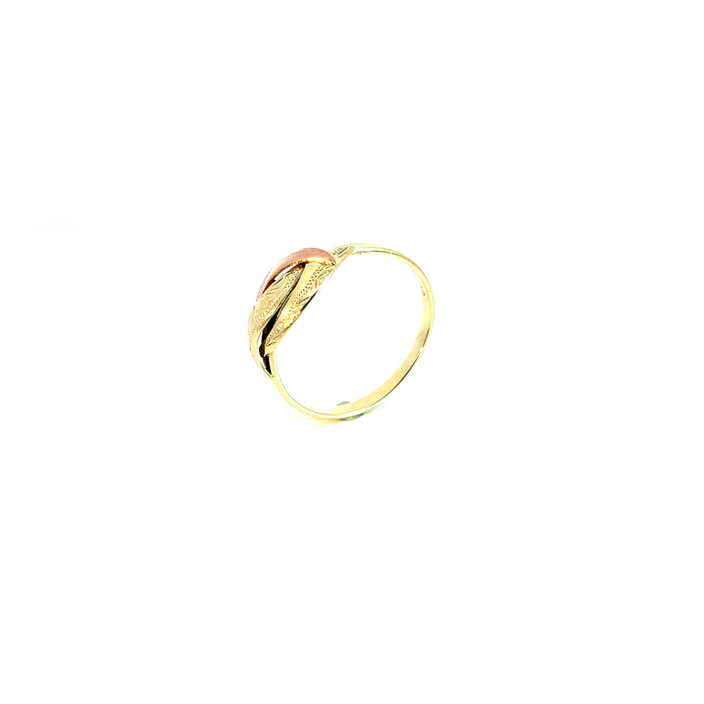 Ring Bicolor 585 / 14 Karat Gr. 61 Nr. 6117