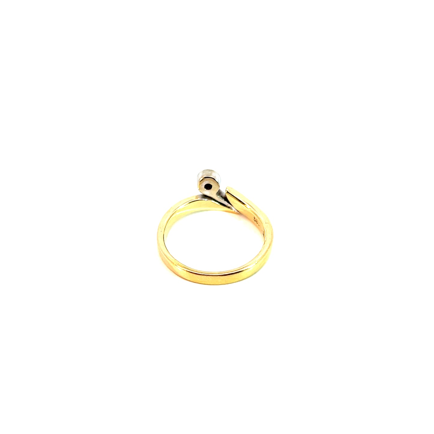 Ring Bicolor 585 / 14 Karat mit Brillant 0,07ct Gr. 49 Nr. 6085