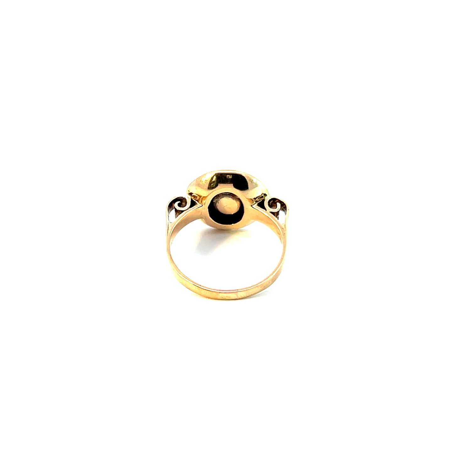 Ring Gelbgold 585 / 14 Karat roter Farbstein Gr. 52 Nr. 6056