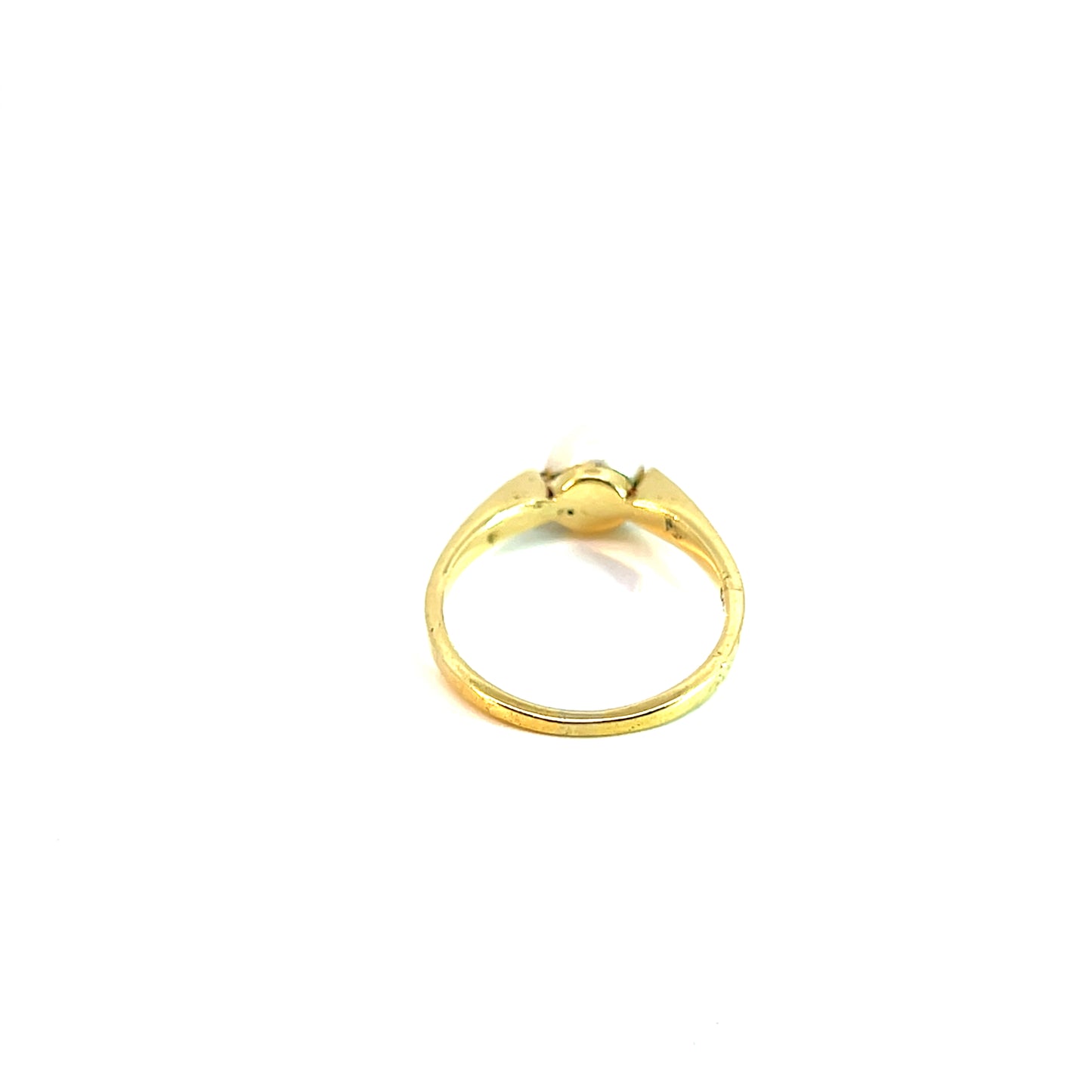 Ring Gelbgold 585 / 14 Karat mit Perle Gr. 52 Nr. 6057