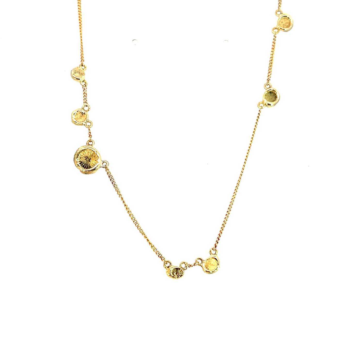 Kette Gelbgold 585 / 14 Karat mit Nuggets Länge 40cm Nr. 6058