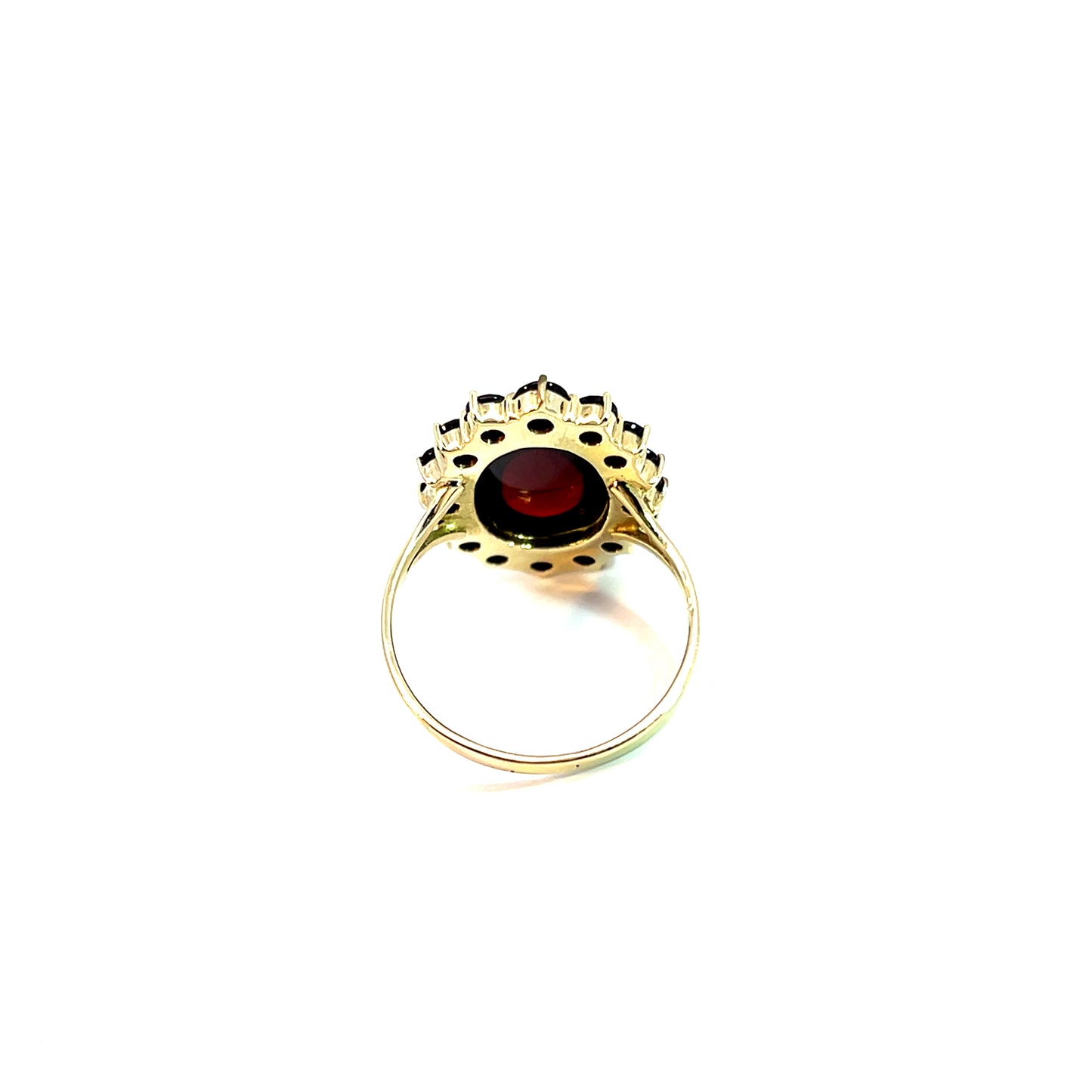 Ring Gelbgold 333 / 8 Karat mit Granat Gr. 60,5 Nr. 6148