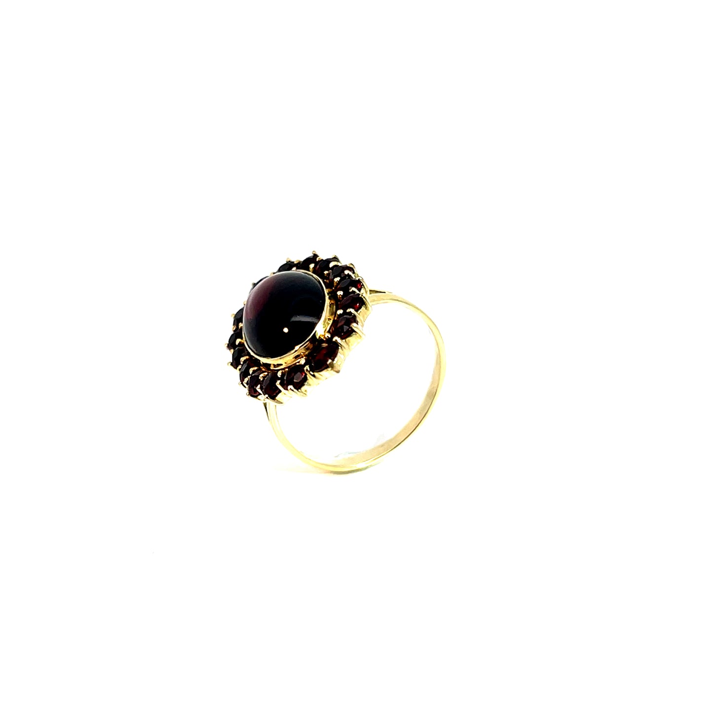 Ring Gelbgold 333 / 8 Karat mit Granat Gr. 60,5 Nr. 6148