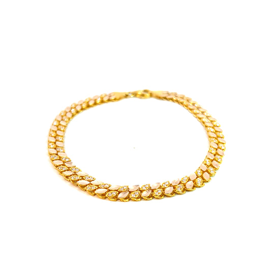 Armband  Gelbgold 585 / 14 Karat Länge 19,0cm Nr. 6150