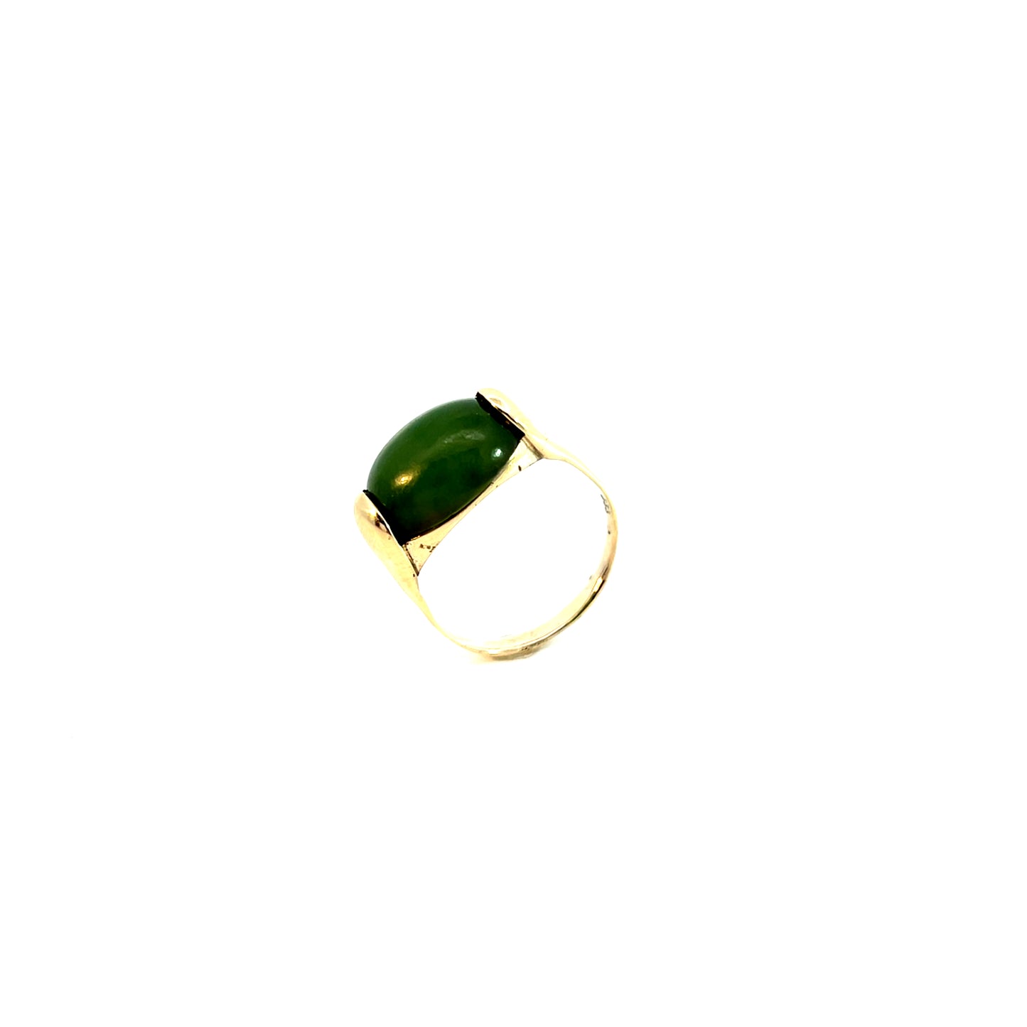 Ring Gelbgold 333 / 8 Karat mit grünem Farbstein Gr. 57 Nr. 6153