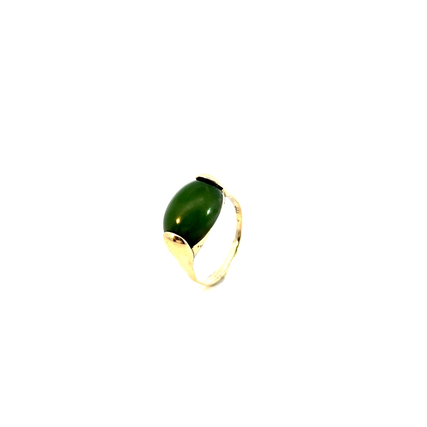 Ring Gelbgold 333 / 8 Karat mit grünem Farbstein Gr. 57 Nr. 6153