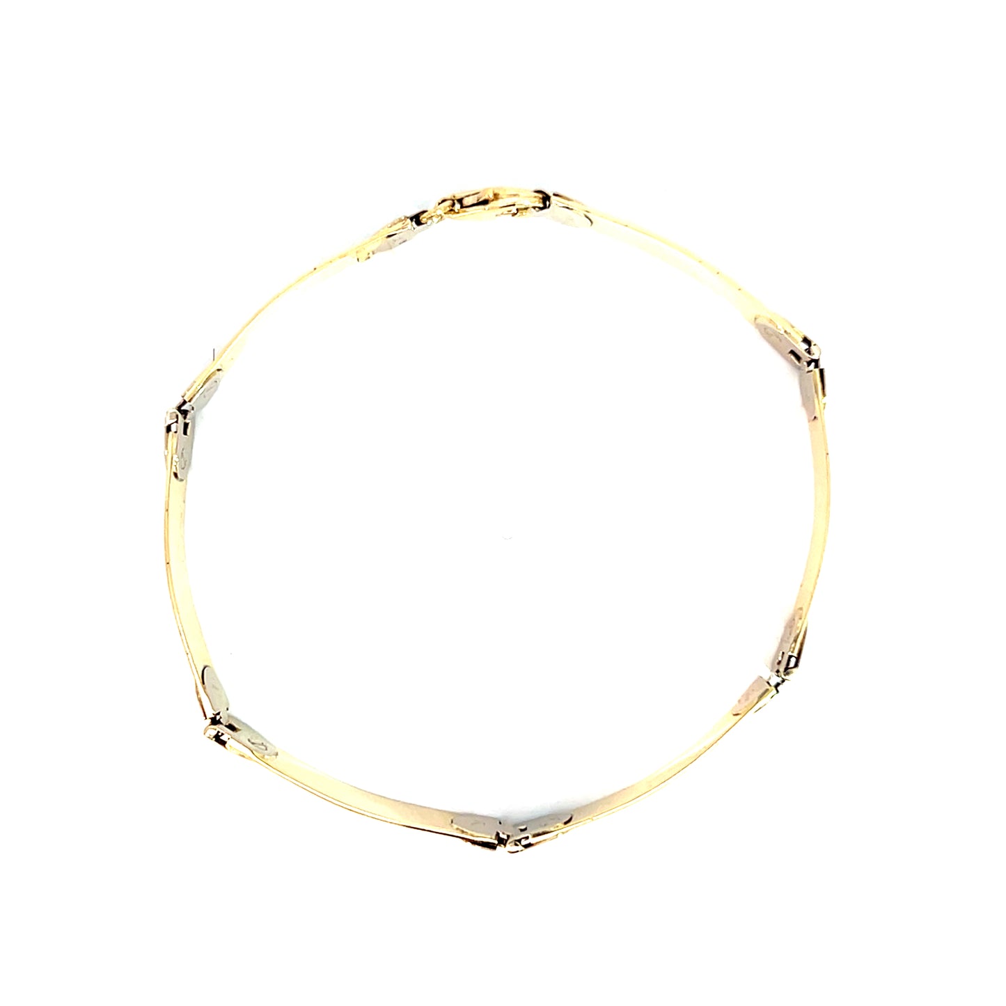 Armband Bicolor 585 / 14 Karat Länge 22,5cm Nr. 6161