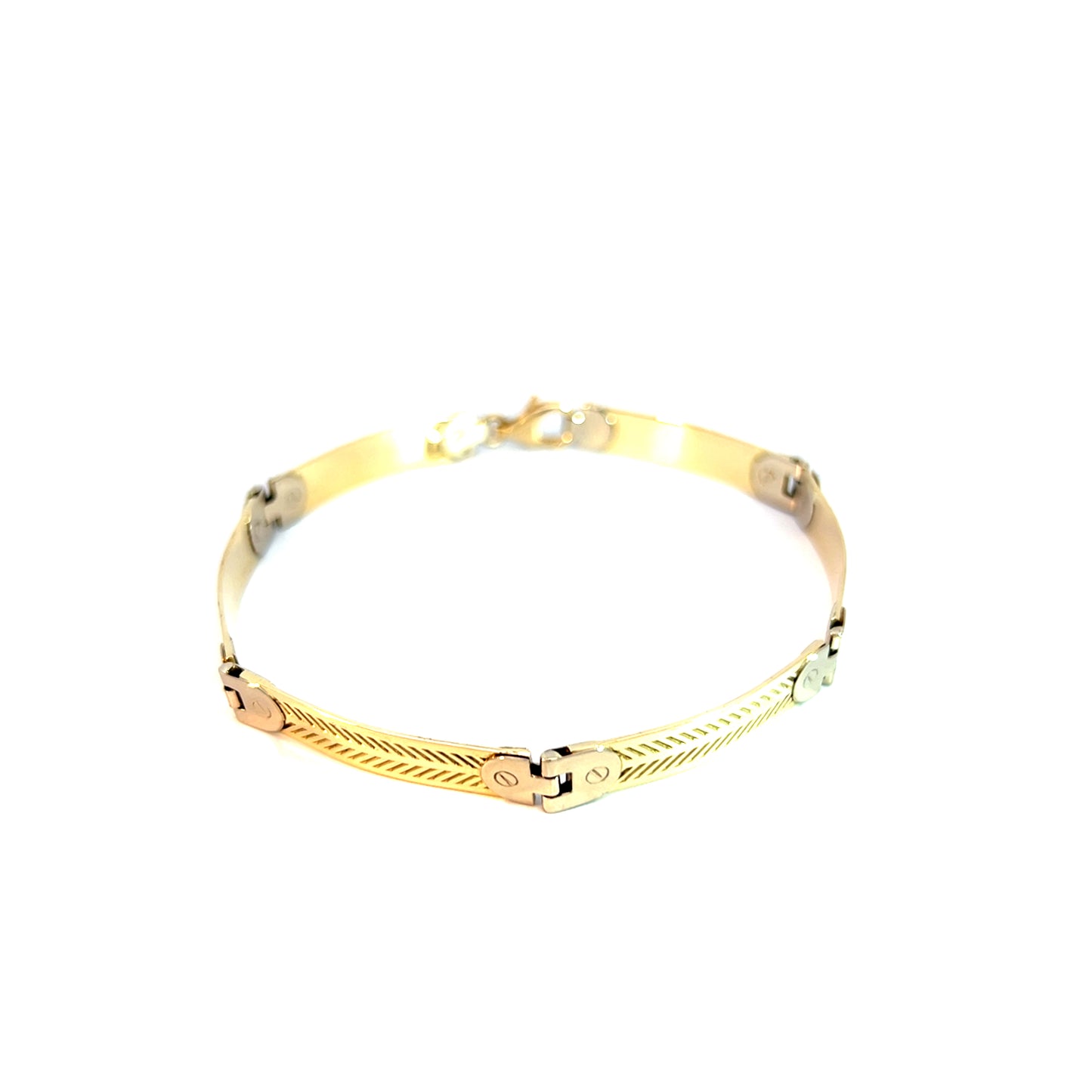 Armband Bicolor 585 / 14 Karat Länge 22,5cm Nr. 6161