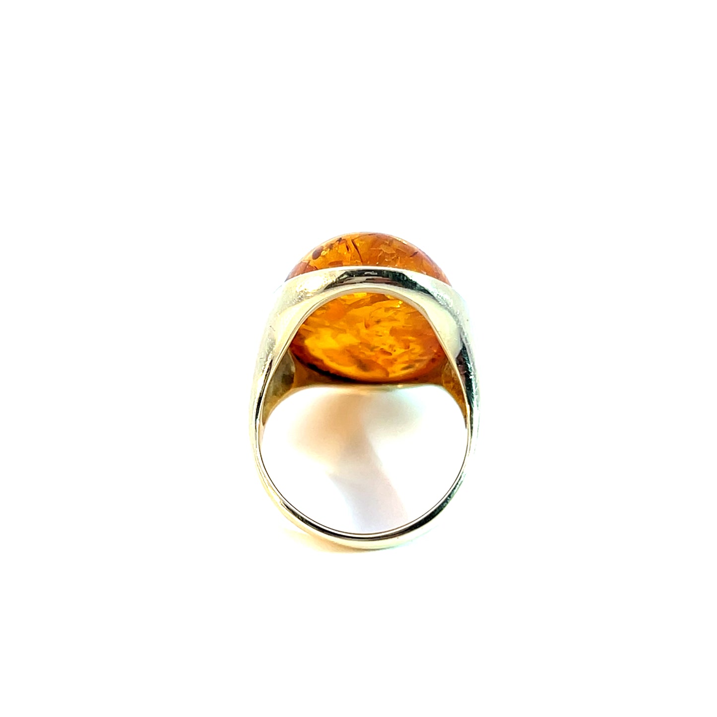 Ring Gelbgold 375 / 9 Karat mit Bernstein Gr. 57 Nr. 6139