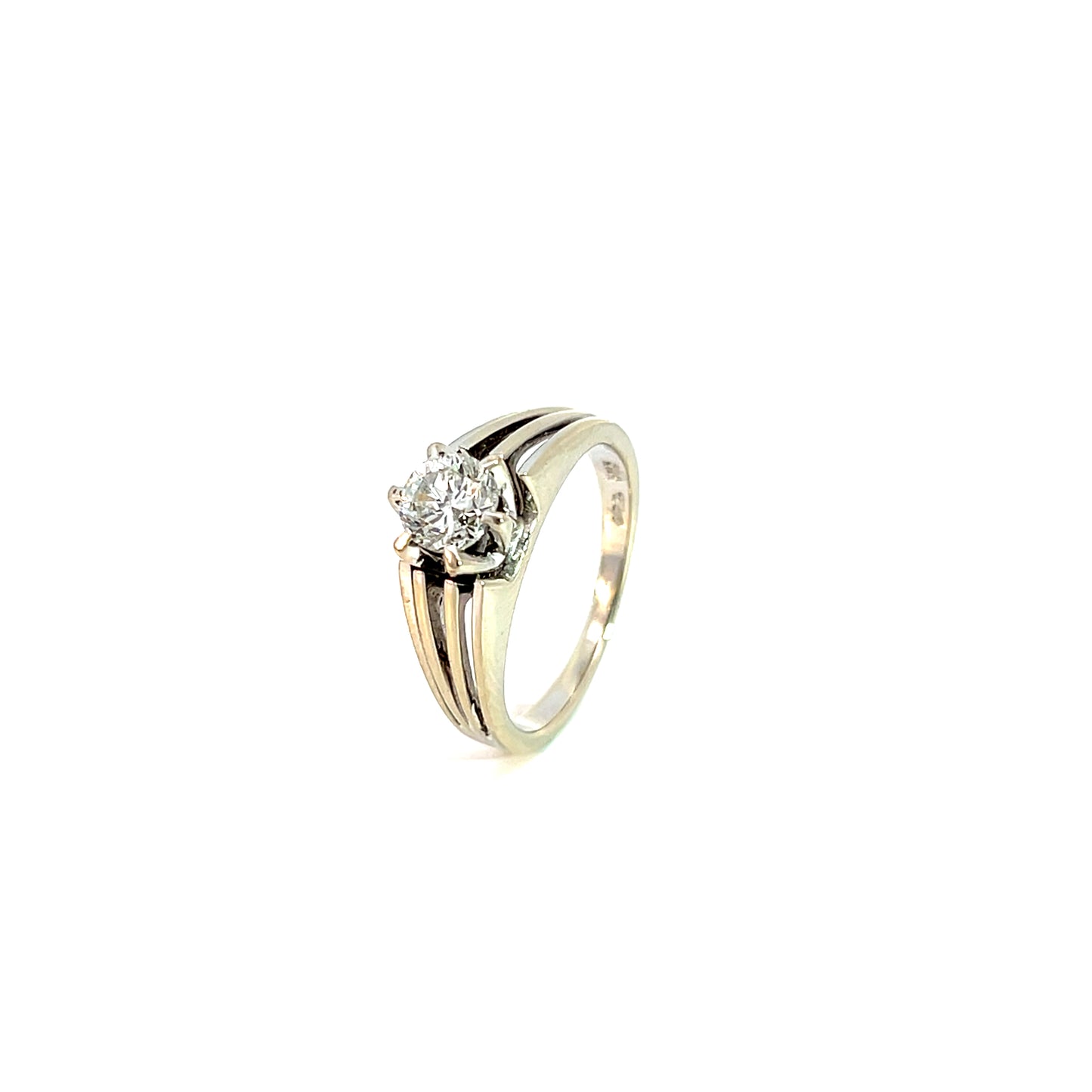 Ring Weißgold 585 / 14 Karat mit Brill. ca. 0,65ct Gr.51 Nr. 6140