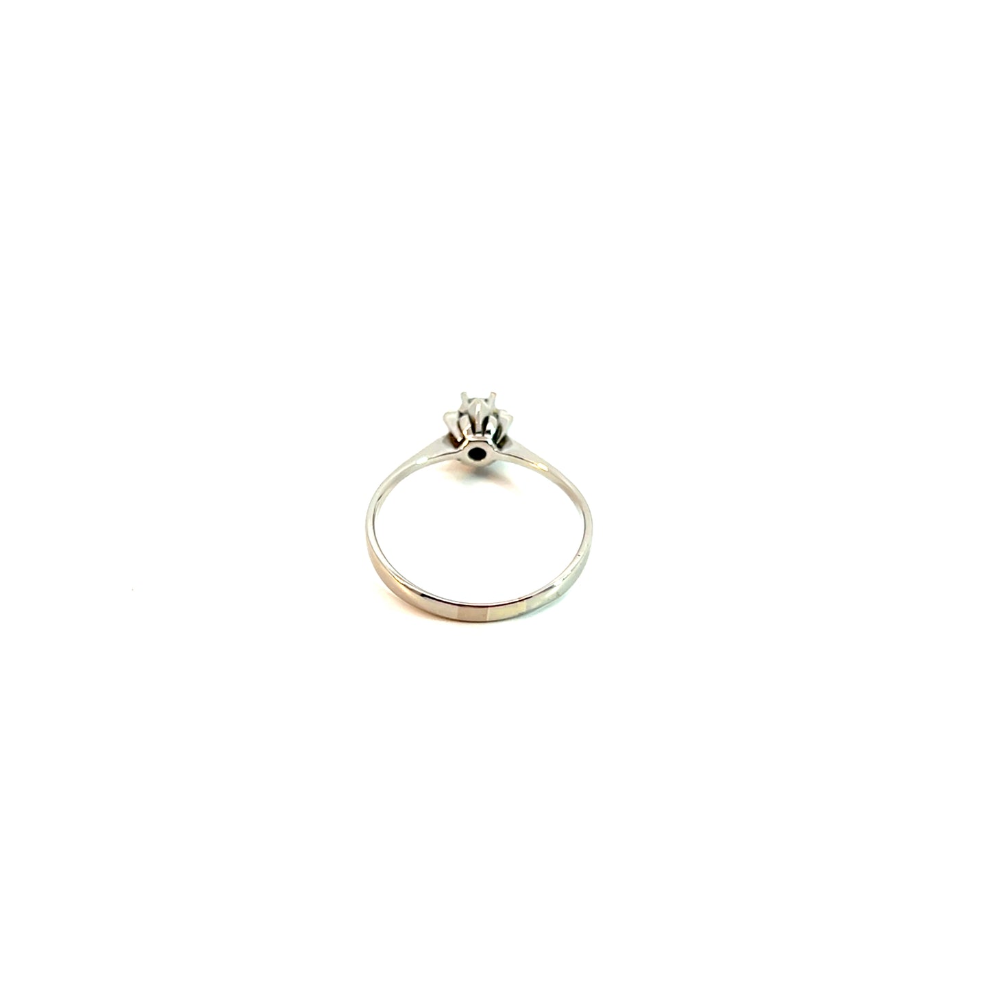 Solitärring Weißgold 585 / 14 Karat mit Brill. 0,26ct Gr. 59 Nr. 6142