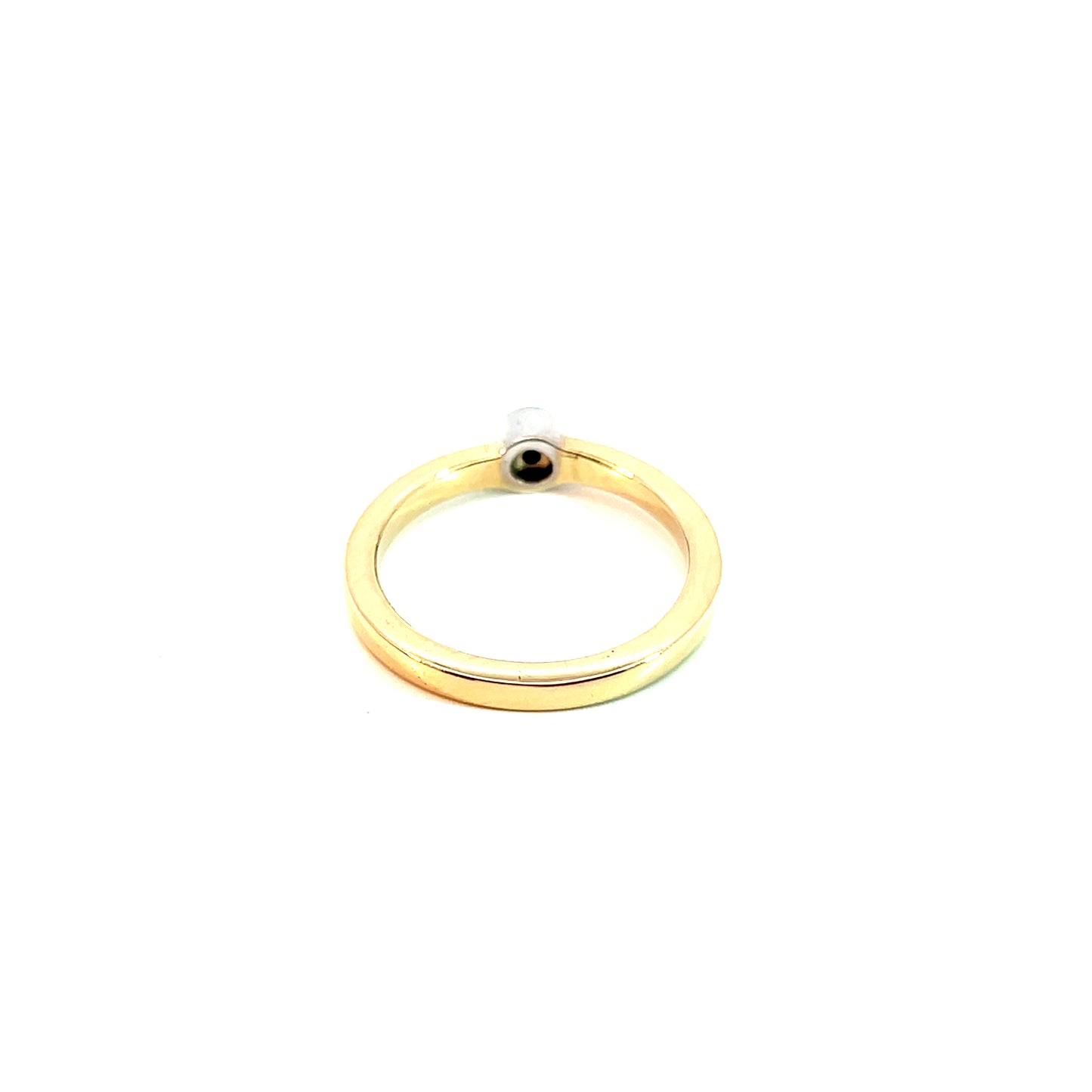 Ring Bicolor 585 / 14 Karat mit Brill. 0,02ct Gr. 56 Nr. 6143