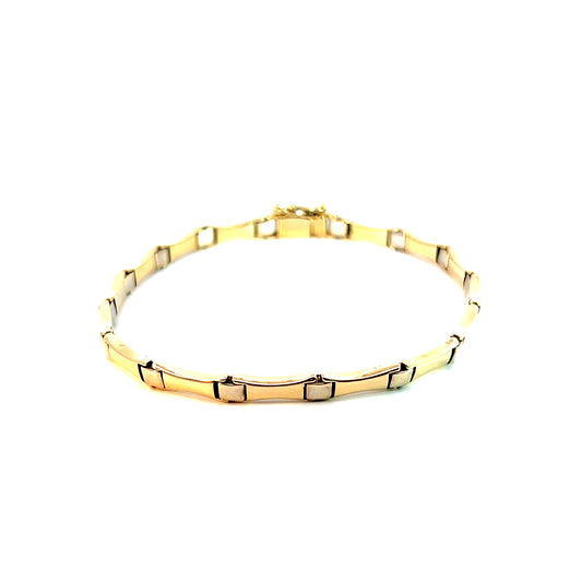 Armband Bicolor 585 / 14 Karat Länge 19,5cm Nr. 6189