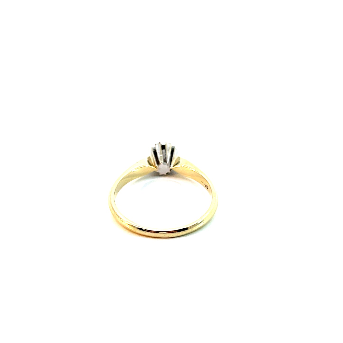 Ring Bicolor 585 / 14 Karat mit Brill. 0,08ct Gr. 57 Nr. 6190