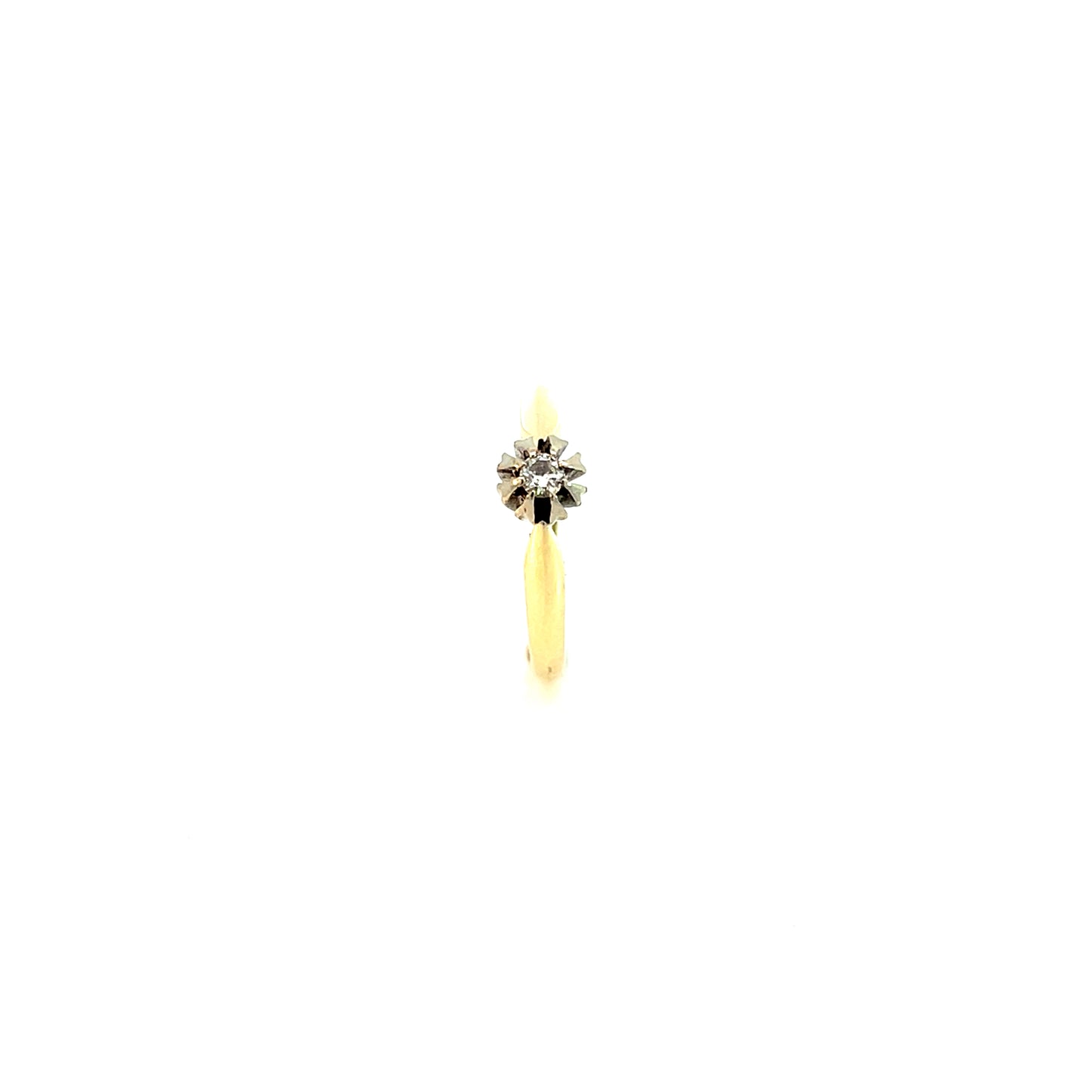 Ring Bicolor 585 / 14 Karat mit Brill. 0,08ct Gr. 57 Nr. 6190