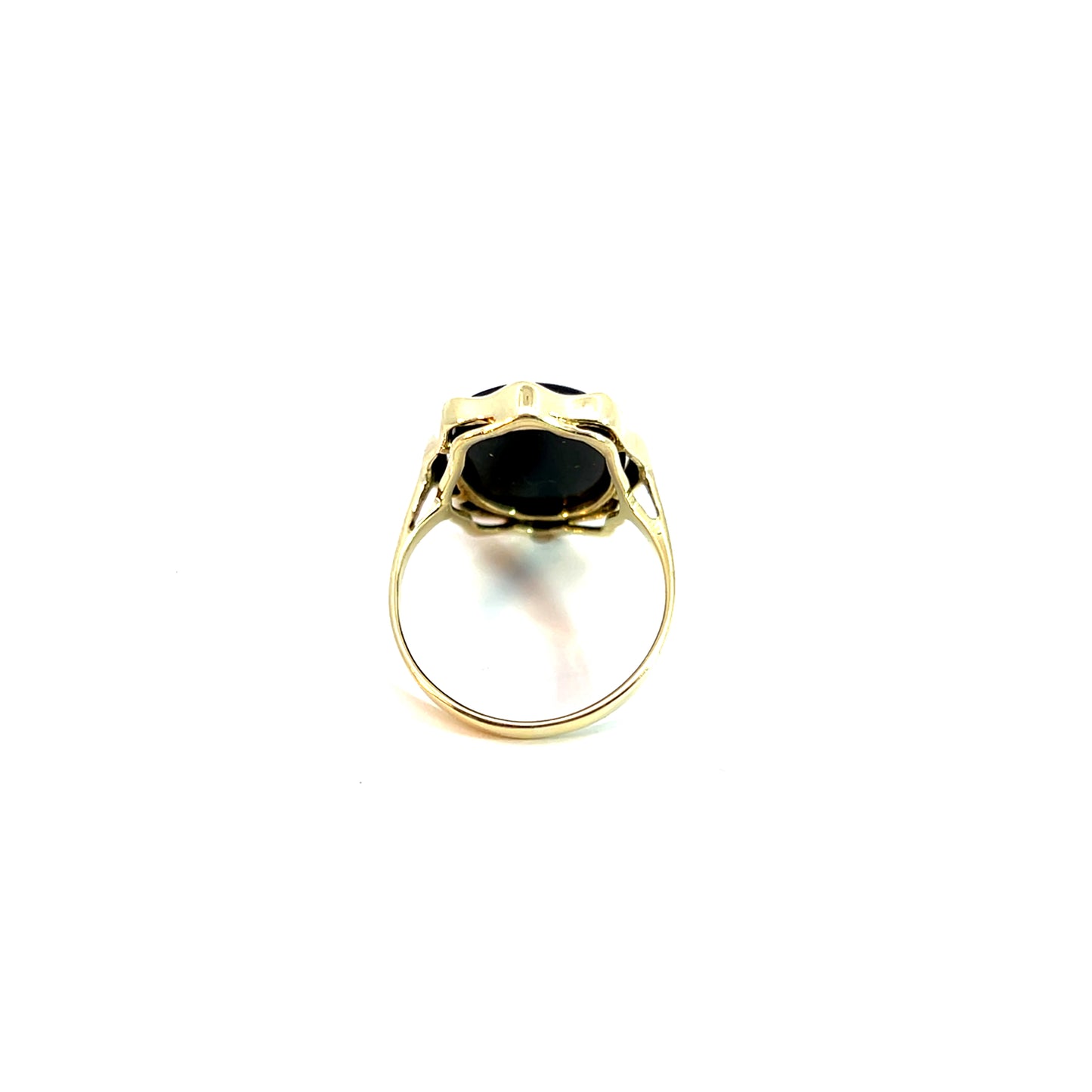 Ring Gelbgold 585 / 14 Karat mit Kamee Gr. 53,5 Nr. 6132