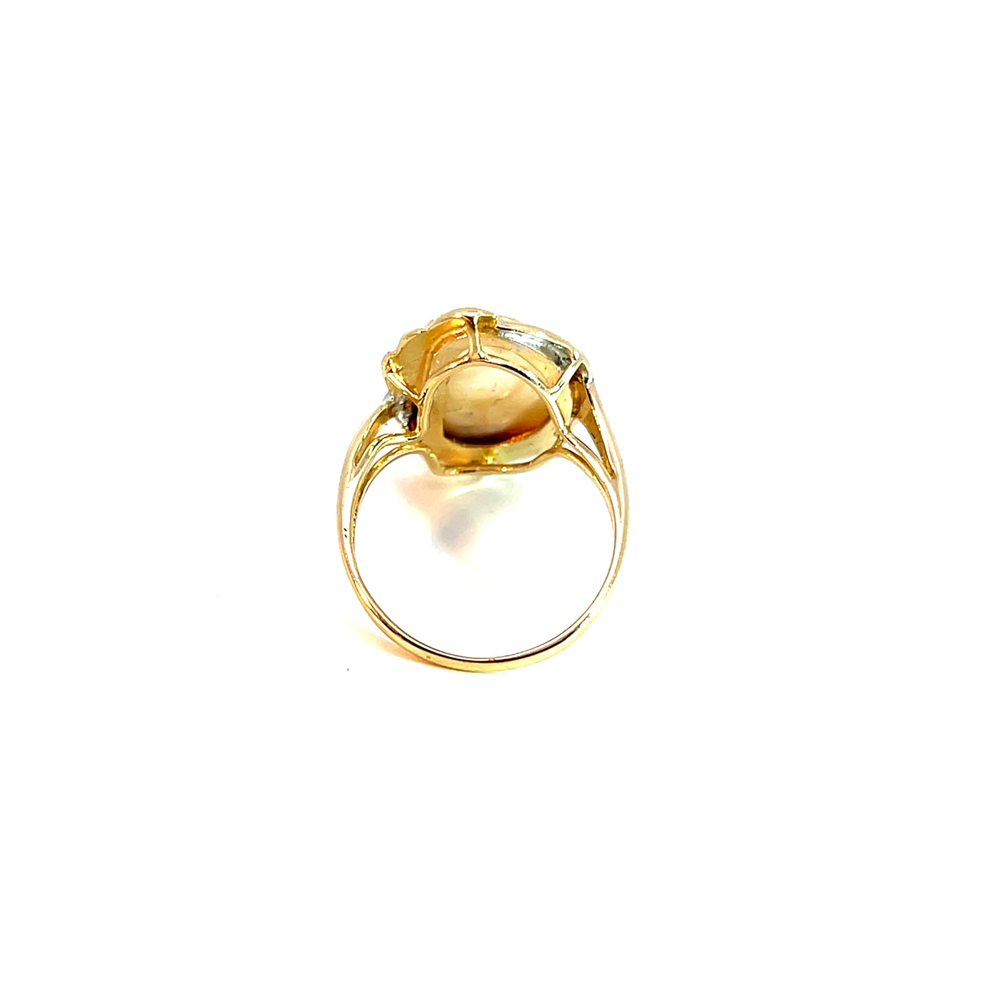 Ring Gelbgold 585 / 14 Karat mit Diam. & Opal Nr. 5943