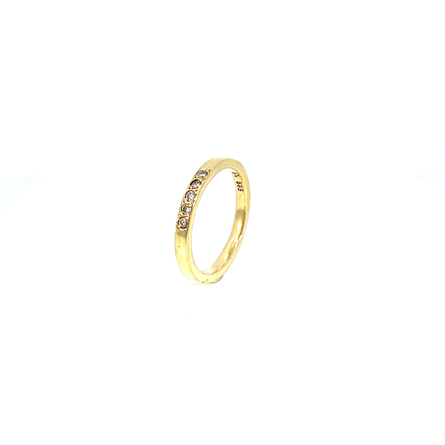 Ring Gelbgold 585 / 14 Karat mit Brill. 0,05ct Gr. 51 Nr. 6087