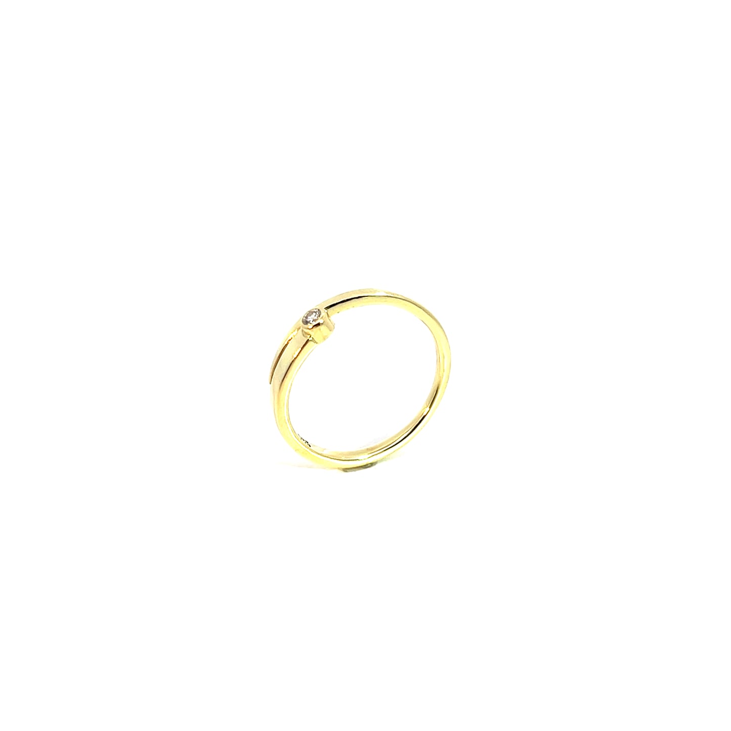 Ring Gelbgold 585 / 14 Karat mit Brill. 0,03ct Gr. 50 Nr. 6086