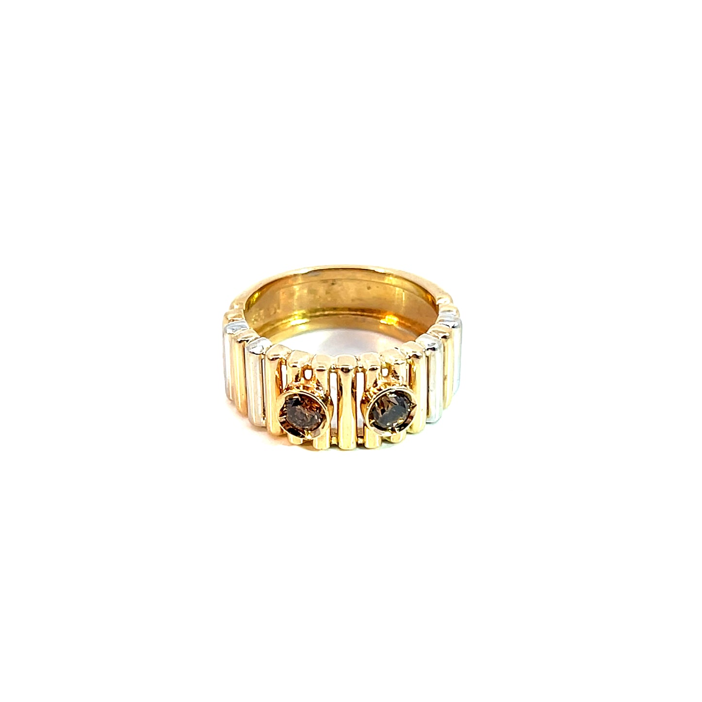 Ring Bicolor 585 / 14 Karat mit Brill. 0,40ct Gr. 57 Nr. 6067