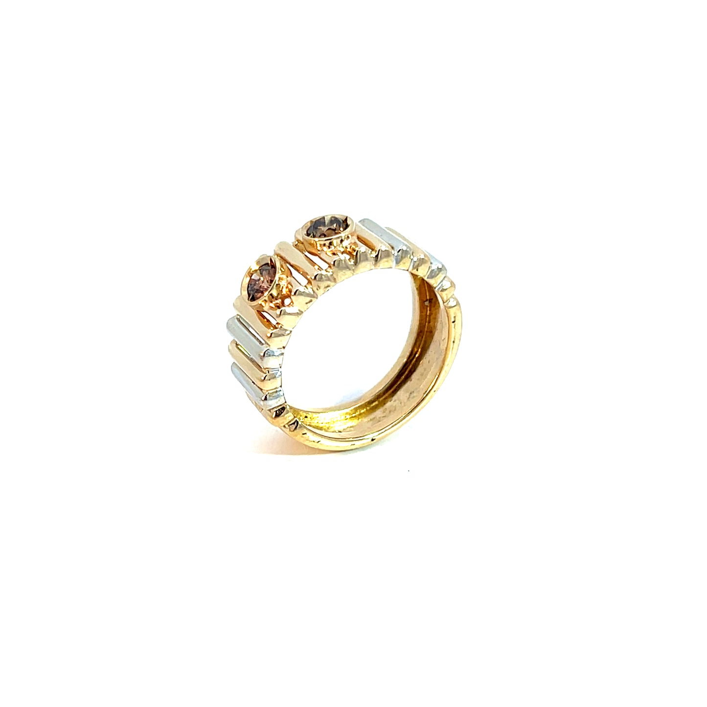 Ring Bicolor 585 / 14 Karat mit Brill. 0,40ct Gr. 57 Nr. 6067