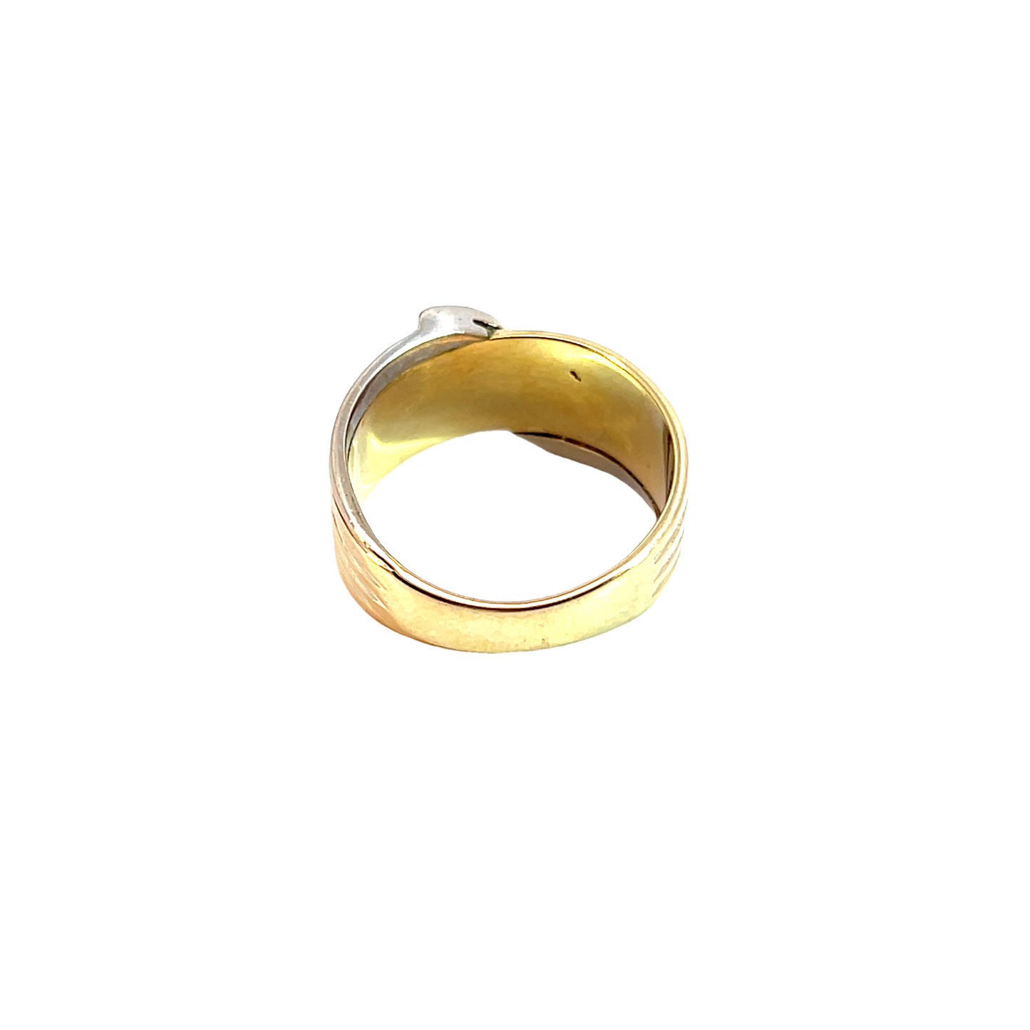 Ring Bicolor 585 / 14 Karat mit Zirkonia Gr. 59 Nr. 6178