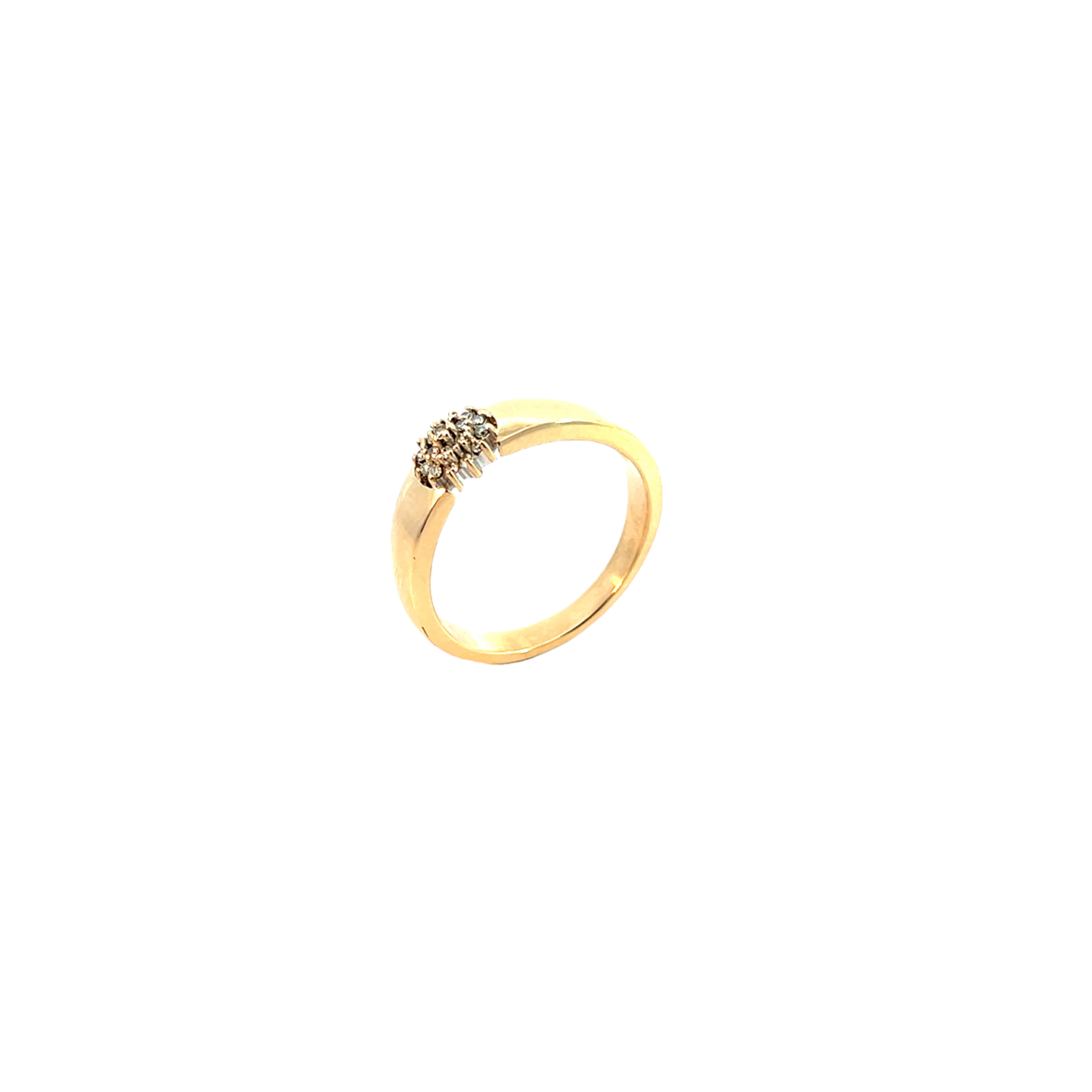 Ring Bicolor 585 / 14 Karat mit Diamanten Gr. 62 Nr. 6228