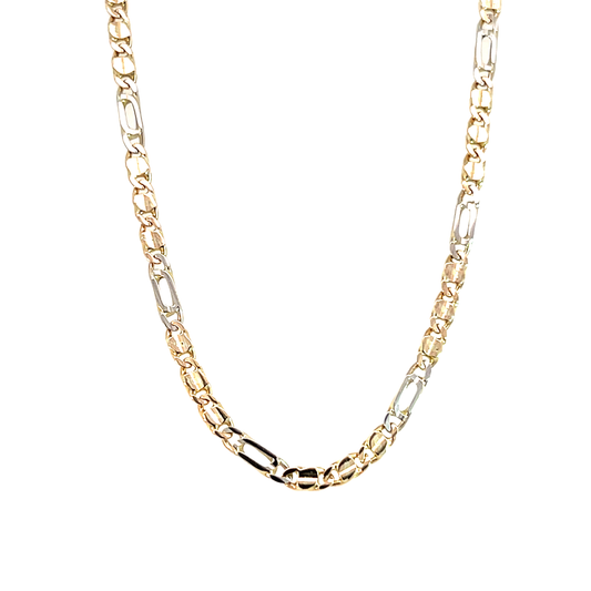 Kette Bicolor 585 / 14 Karat Länge 50 cm Nr. 6203