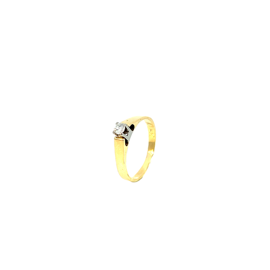 Ring Bicolor 585 / 14Karat Brillant. 0,14ct Gr.56 Nr. 6205