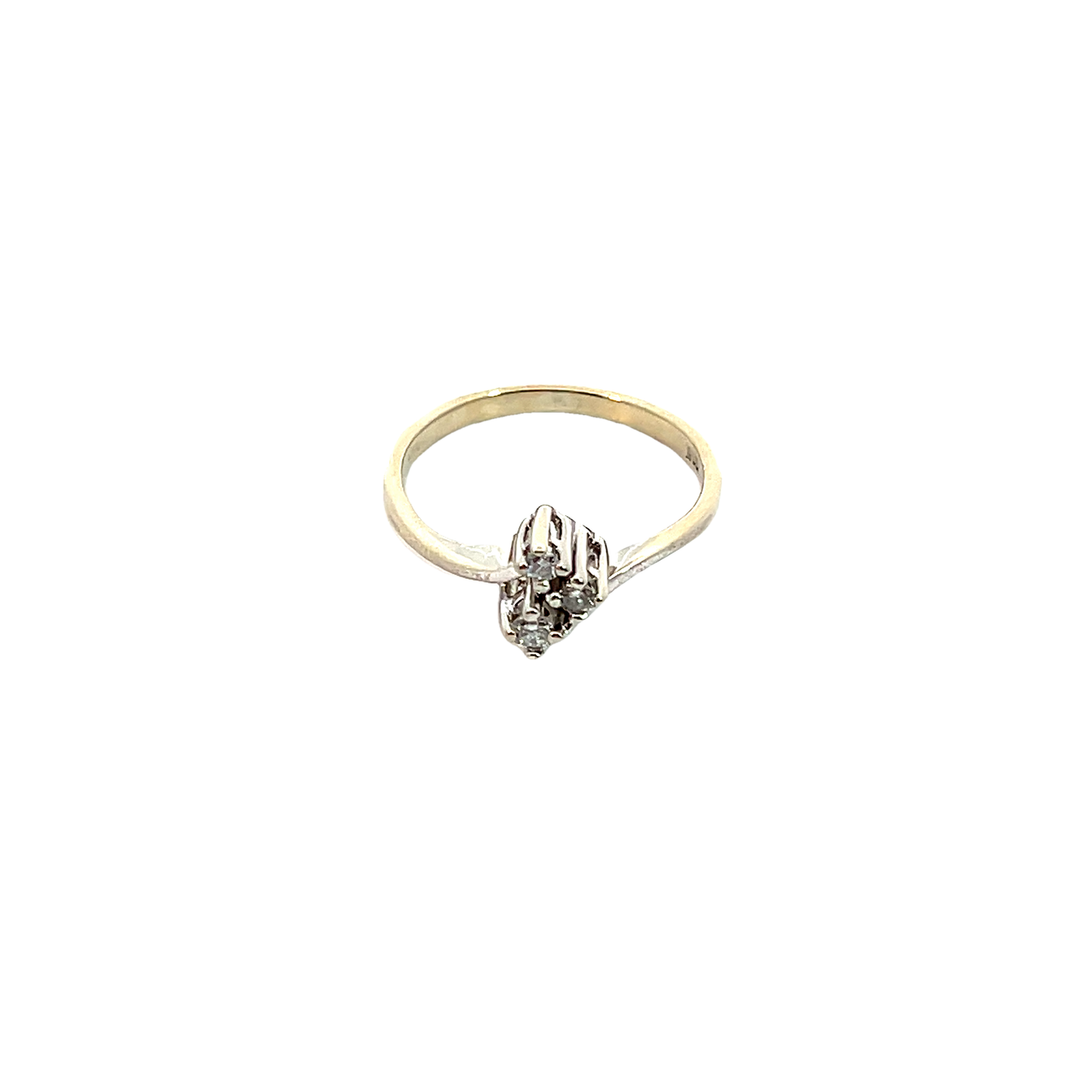 Ring Weißgold 585 / 14 Karat mit Brill. 0,10ct Gr. 51 Nr. 6126