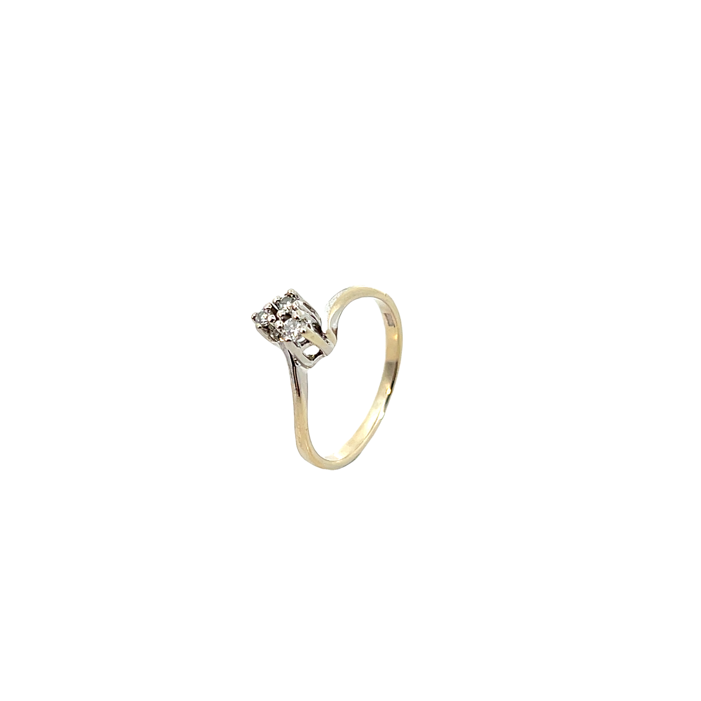 Ring Weißgold 585 / 14 Karat mit Brill. 0,10ct Gr. 51 Nr. 6126