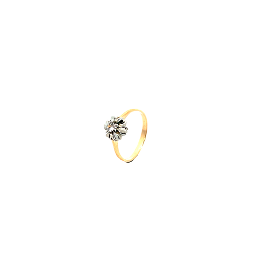 Ring Bicolor 750 / 18 Karat Gr.62,5 Nr. 6358
