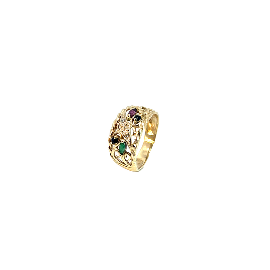 Ring Gelbgold 333 / 8 Karat mit Diam. Gr. 53 Nr. 6343