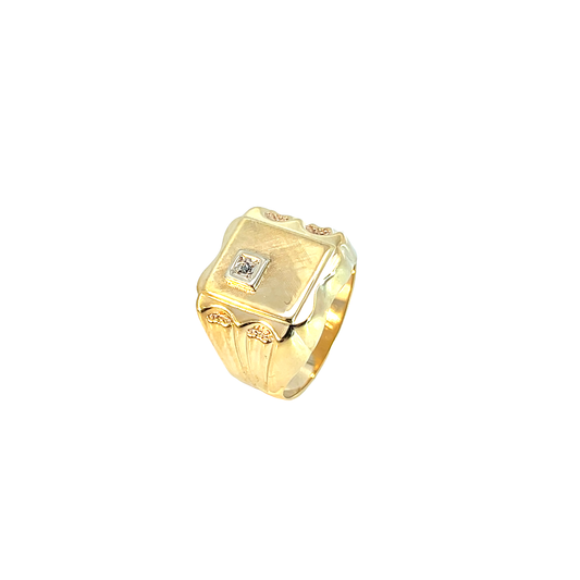 Ring Gelbgold 585 / 14 Karat Diam. Gr. 62 Nr. 6349