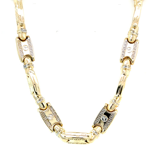 Collier Bicolor 585 / 14 Karat Länge 65 cm Nr. 6417