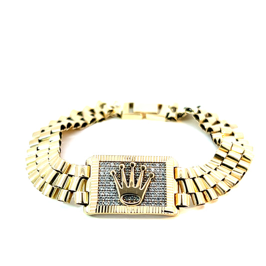 Armband Gelbgold 585 / 14 Karat Länge 21,5 cm Nr. 6418