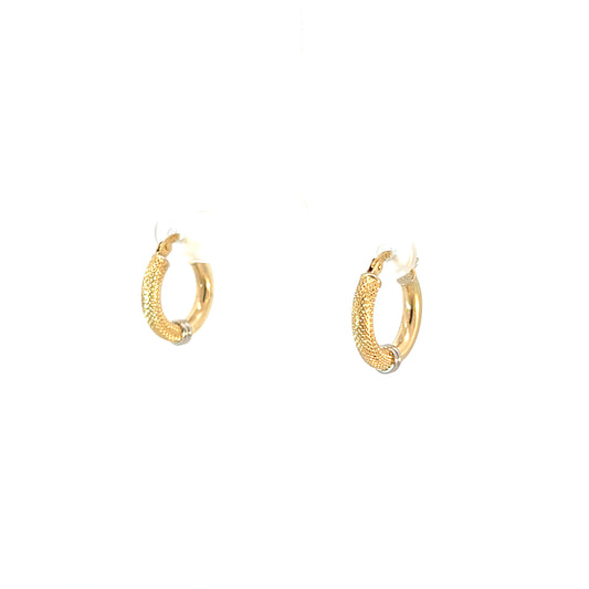 Creolen Bicolor 750 / 18 Karat Nr. 6470